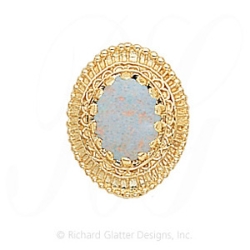 GS334 OP - 14 Karat Gold Opal Slide 